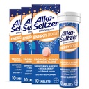 Alka-Seltzer Energy Boost: Caféine et Guarana, B Vitamines, soutient l'alerte mentale et l'énergie physique, Supplément d'énergie quotidienne, Comprimés étourdissants, sans sucre, léger parfum de punch tropical, 30ct