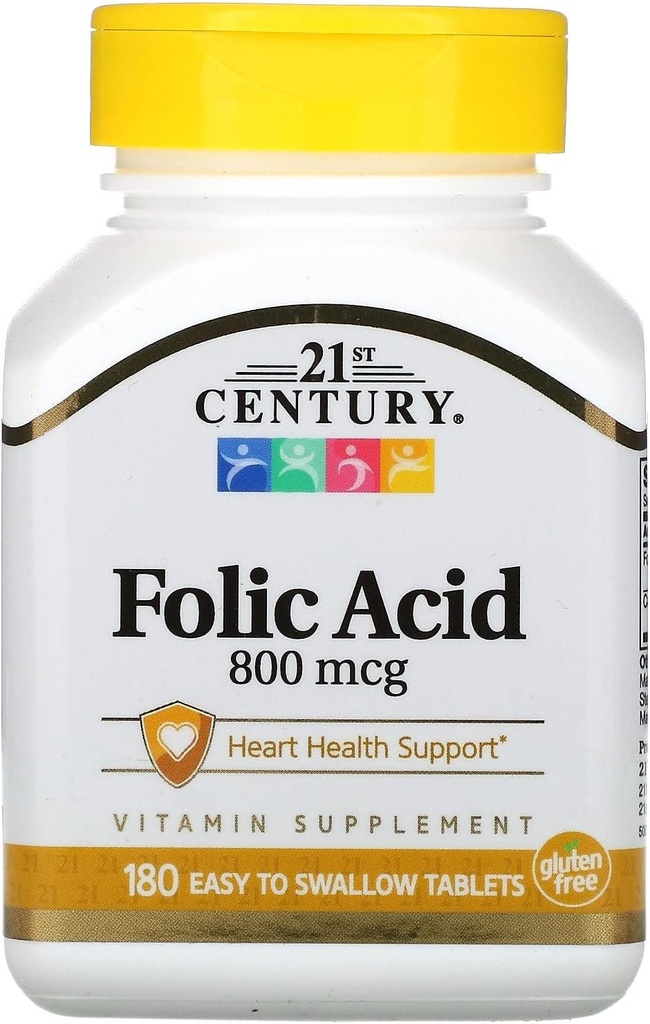21ème siècle, acide folique 800mcg 180 comprimés
