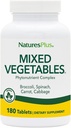 NaturesPlus Légumes mélangés - 180 comprimés, boîte de 2 - avec brocoli, épinards, carottes et choux - Sans gluten - 120 portions totales