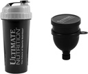 Ultimate Nutrition Filtré Bouteille de Shaker et Entonnoir triple couche avec Capsule et Powder Organizer