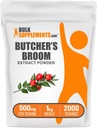 BulkSupplements.com Poudre d'extrait de bouillie de boucherie - bouillie de boucherie, supplément à base de plantes - végétalien et sans gluten, 500mg par portion, 1kg (2,2 lbs) (paquet de 1)