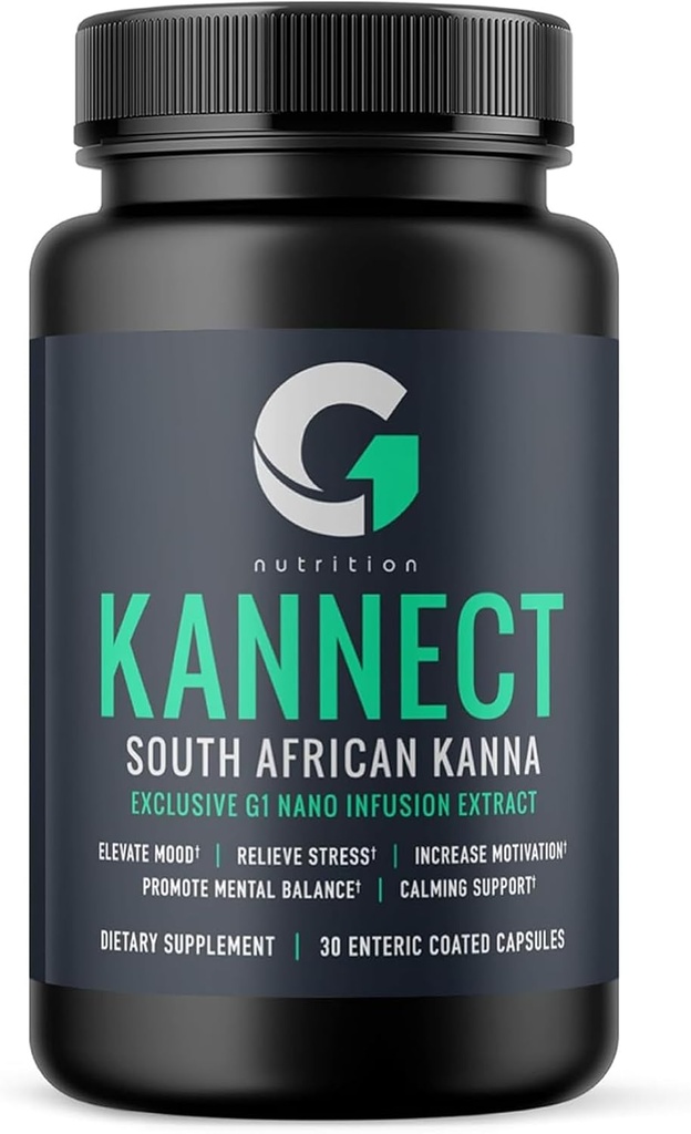 Supplément alimentaire Kannect Sceletium Tortuosum - 100mg Extrait de Nano Infusion pour un apaisant naturel et l'humeur - améliore la santé mentale et physique - 30 portions