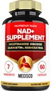 NAD+ Supplément avec nicotinamide Riboside avec quercetine, resvératrol, curcuma, Rhodiola Rosea, Astragalus - 60 Comte