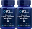 Extension de vie Super enzymes digestives améliorées, 60 capsules végétariennes (paquet de 2)