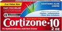 Cortizone 10 Crème anti-démangeaison maximale avec Aloe apaisante, 1% Hydrocortisone Creme, 2 oz. (Ancien emballage)