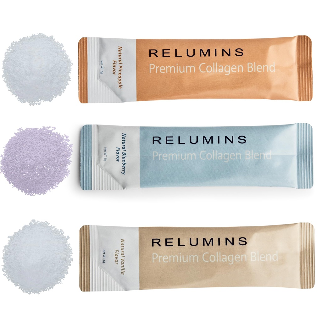 Mélange de poudre de collagène marin - Peptide de collagène avec du glutathion, du thé vert, du CoQ10 et de l'acide hyaluronique stimule la peau de Glowing lisse - 100 sachets de poudre x mélange aromatisé