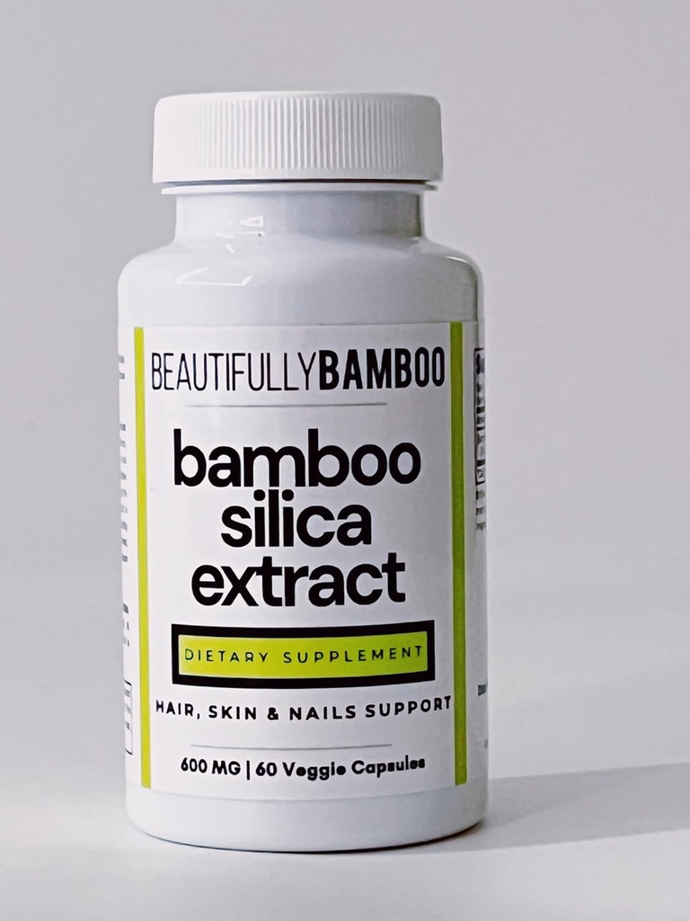 Capsules d'extrait de silice de bambou générique [Beautifully Bamboo], 60 Nombre (paquet de 1)