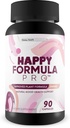 Happy Formula Pro - Notre meilleur supplément de soutien à l'humeur en vitamine D - Suppléments d'humeur naturels pour les femmes, Suppléments de soutien à l'humeur pour les hommes - Postpartum Mood Support