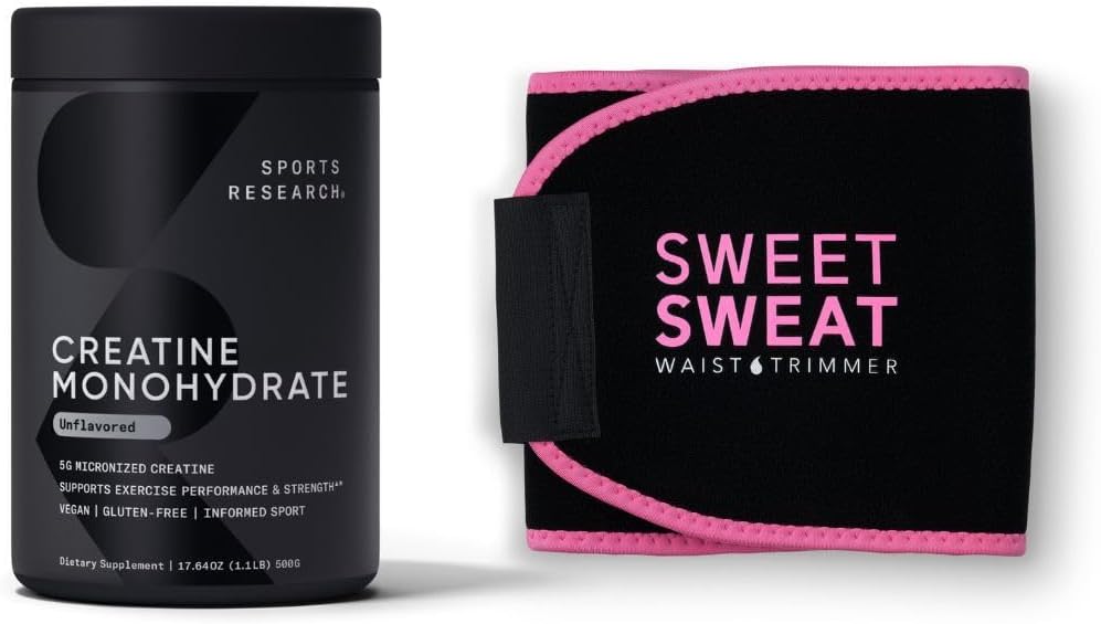 Recherche sportive Creatine Monohydratée et Sueur sucrée Trimmer - Noir/Pink (Grande)
