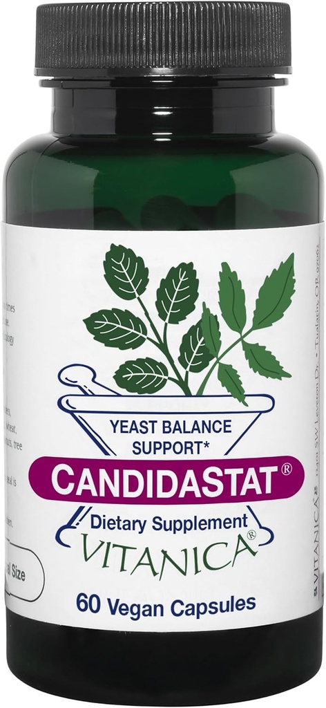 Vitanica Candidastat, Soutien équilibré, Vegan, 60 capsules