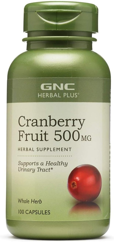 GNC Herbal Plus Cranberry entier 500mg 100 Capsules