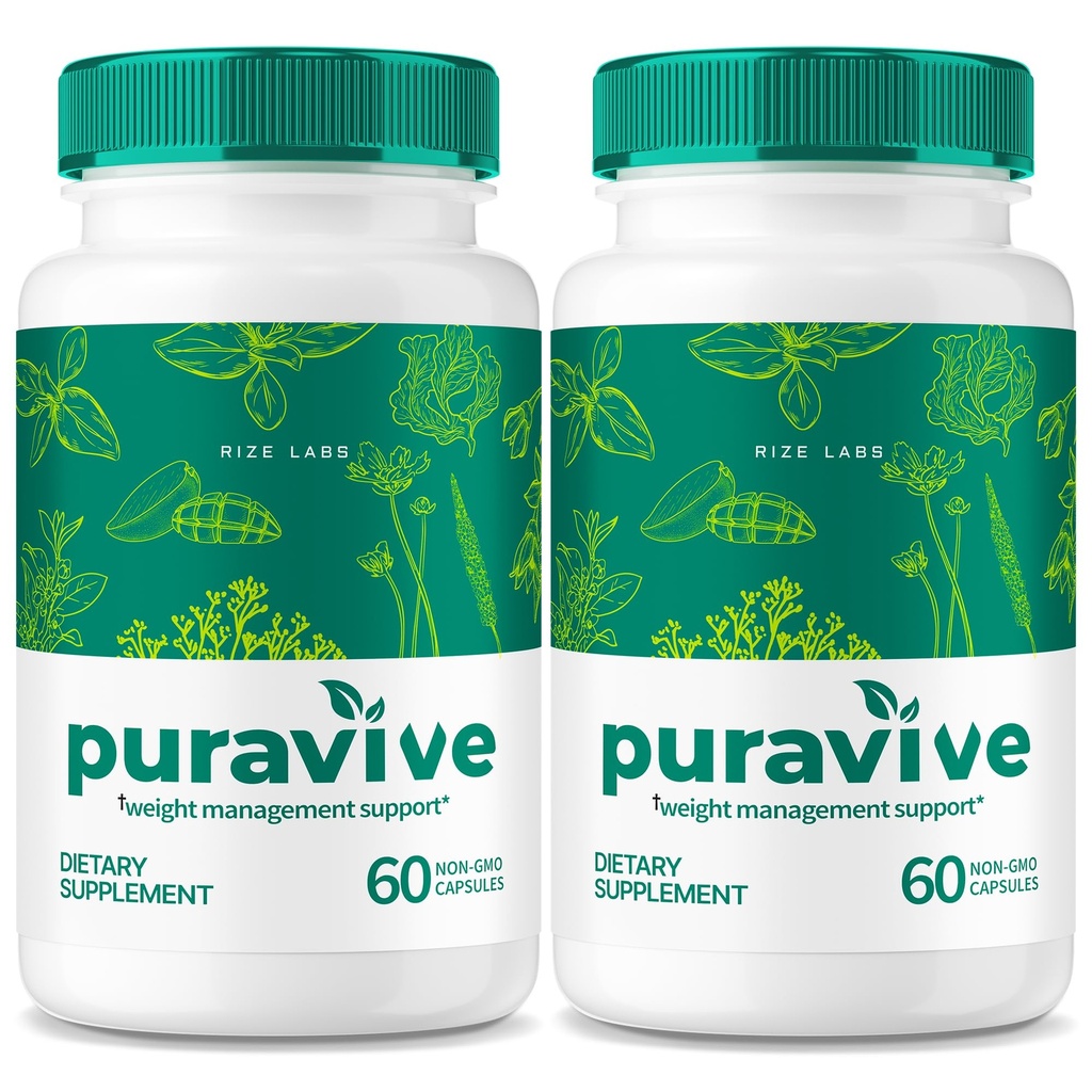 (2 Pack) Puravive, Puravive Capsules de perte de poids, Puravive Méthode de riz exotique, tout le détox naturel et le nettoyage support, Pura Vive Keto Reviews (120 Capsules)