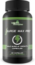 Surge Max Pro - Formule de croissance musculaire - Améliorer la puissance, la force, l'endurance et l'énergie - Pompe musculaire explosive - Gros gains - Aide à la livraison d'oxygène et de nutriments aux muscles - L-Arginine - Construire une masse musculaire