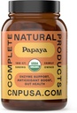 Produits naturels complets Enzymes Papaya organiques et Capsules enzymatiques Papaine - 500mg 100 pilules, Capsules de Super Fruits Digestives de Poudre Papaya biologique