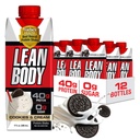Labrada Lean Body Ready-to-Drink Cookies and Cream Protein Shake, 40g Protein, Whey Blend , 0 Sugar, Gluten No, 22 Vitamins & Minerals, (Recyclable Carton & Lid - Pack of 12) LABRADA , 17 Fl Oz (Pack of 12)