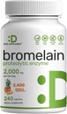 Supplément Bromelain 2 000mg par portion, 240 Capsules – Enzymes protéolytiques naturelles de l'ananas frais – Supporte la digestion nutritive
