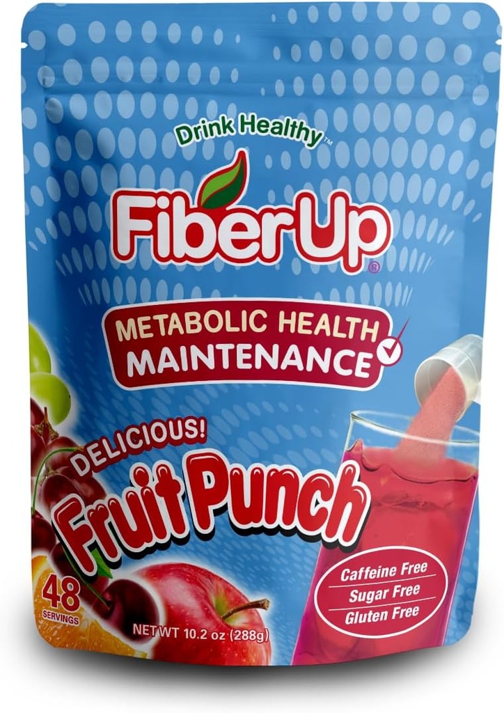Délicieux supplément de fibre soluble prébiotique, punch aux fruits, 48 portions.