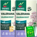 Hanan Valerian Root Tea for Bedtime (50 Sacs) - Te de Valeriana, Thé de nuit à base de plantes - 100% Pure, Sans caféine, Sans OGM, Herbe du Pérou - Pack de 2 Boîtes