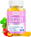 Gommies prénatales sans sucre — 30+ nutriments (Choline, Folate, Fer, Vitamine) pour le soutien foetal et neural, les os, l'énergie et l'immunité — Vitamines prénatales végétales fabriquées aux États-Unis pour les femmes (60 Gommies)