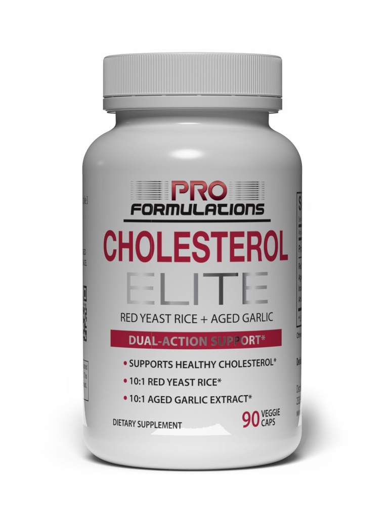 Pro Formulations MD Cholestérol Elite – Dual Action Cholestérol Support – 90 capsules Veggie – Powered by Red Yeast Rice & Aged Ail Extract – Enhanced with Inositol & Articoke Extract
