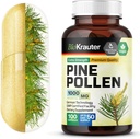 BIO KRAUTER Pine Pollen Powder Capsules 1000 mg - 100 Pine Pollen Capsules for Men and Women Support - Supplément à base de plantes pour le soutien immunitaire