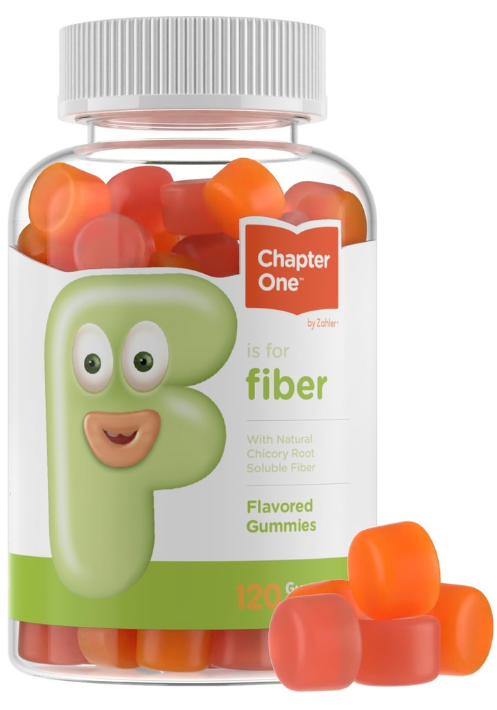 Zahler - Gommies de fibre pour adultes et enfants (120 comtes) Certifié Kosher Adultes et enfants Gommy Chews de fibre pour le soutien de la digestion, la régularité saine et la santé globale - Suppléments de fibre pour enfants à chier