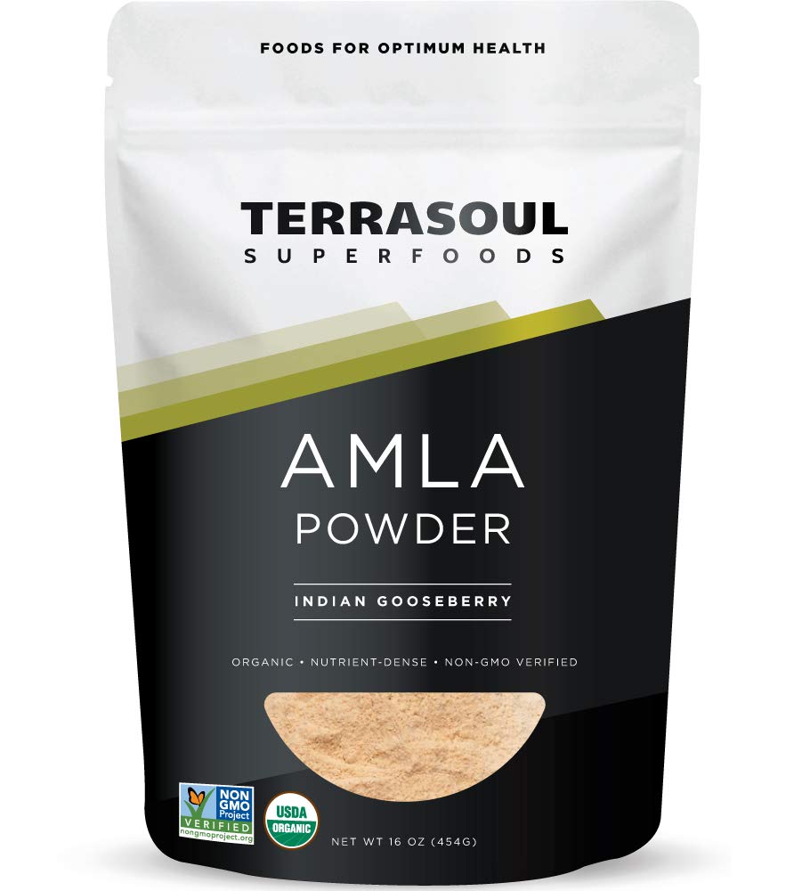Terrasoul Superfoods Bio Amla Berry Poudre (Amalaki), 16 Oz - Riche en vitamine C antioxydante soutient l'immunité