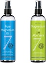 Sept minéraux Huile de magnésium pure et huile de magnésium pure avec Aloe Vera