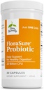Terry naturellement FloraSure Probiotic - Supplément de digestion pour l'aide contre le gonflement occasionnel et le dégazage de soutien - Supplément de soutien de santé Gut avec Bifidobacterium Bifidum - 30 capsules
