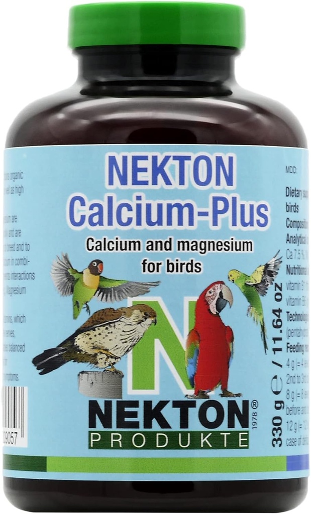 Nekton Calcium Plus - Calcium avec magnésium et vitamines, blanc, 330g/11.64 oz