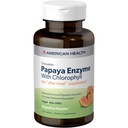 American Health Papaya Enzyme Comprimés à croquer - favorise l'absorption des nutriments, aide à la digestion et rafraîchit la respiration avec la chlorophylle et l'huile de menthe - sans gluten, végétarien - 250 Compte