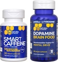 STACKS NATURELS Smart Caffeine + Dopamine Cerveau Food Bundle - Supporte l'énergie, le focus et la conduite mentale* - 120 Capsules totales