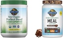 Garden of Life Raw Organic Perfect Food Green Superfood Juiced Greens Poudre & Raw Organic Meal Substitut Shakes - Poudre de protéines végétaliennes à base de chocolat