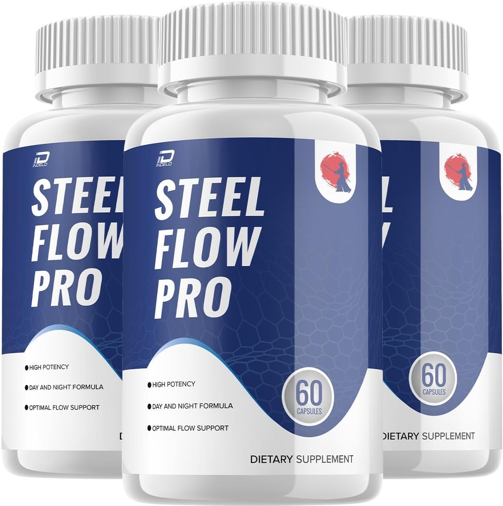 Supplément Pro de flux d'acier pour les hommes – pilules d'énergie avancées SteelFlowPro, suppléments Pro de flux d'acier pour les hommes Supplément de santé, Commentaires (3 Pack - 180 Capsules)