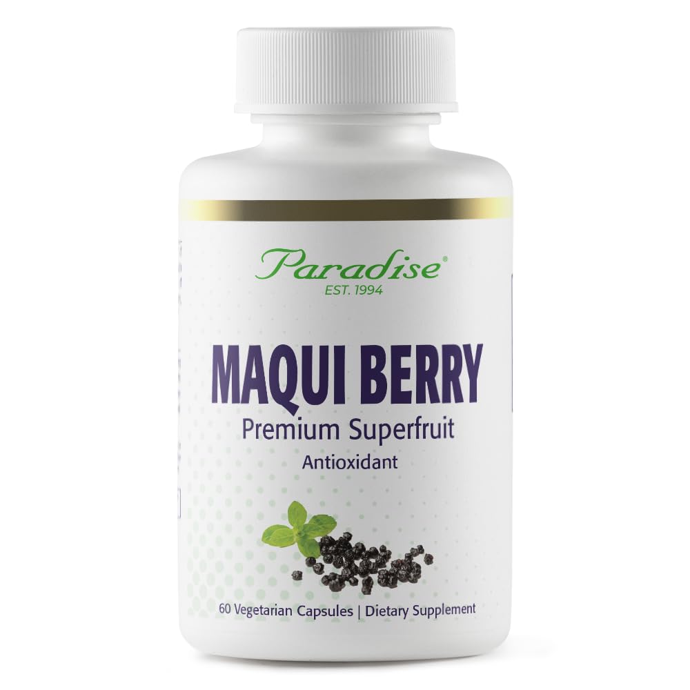 Herbes paradisiaques, Extrait biologique de baies de Maqui, 400 mg, concentré frais, séché au gel pour une puissance supérieure, non OGM, végétalien, 60 capsules