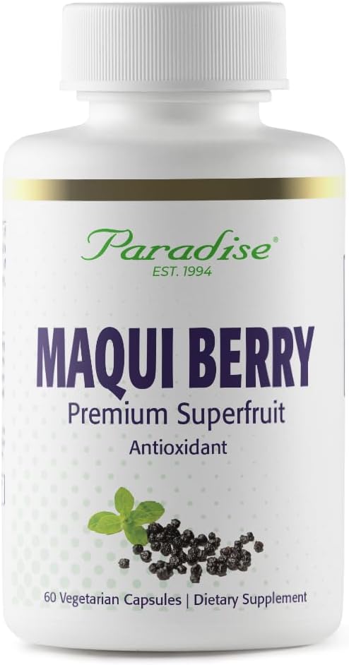 Herbes paradisiaques, Extrait biologique de baies de Maqui, 400 mg, concentré frais, séché au gel pour une puissance supérieure, non OGM, végétalien, 60 capsules