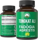 Tongkat Ali + Fadogia Agresti 2-en-1 T Supplément pour les hommes. Extrait de Longjack Tongkat-Ali ultra-fort + Fadogia Agresti Extrait. Capsules véganes. Soutenir l'énergie naturelle. Pilules testées aux États-Unis
