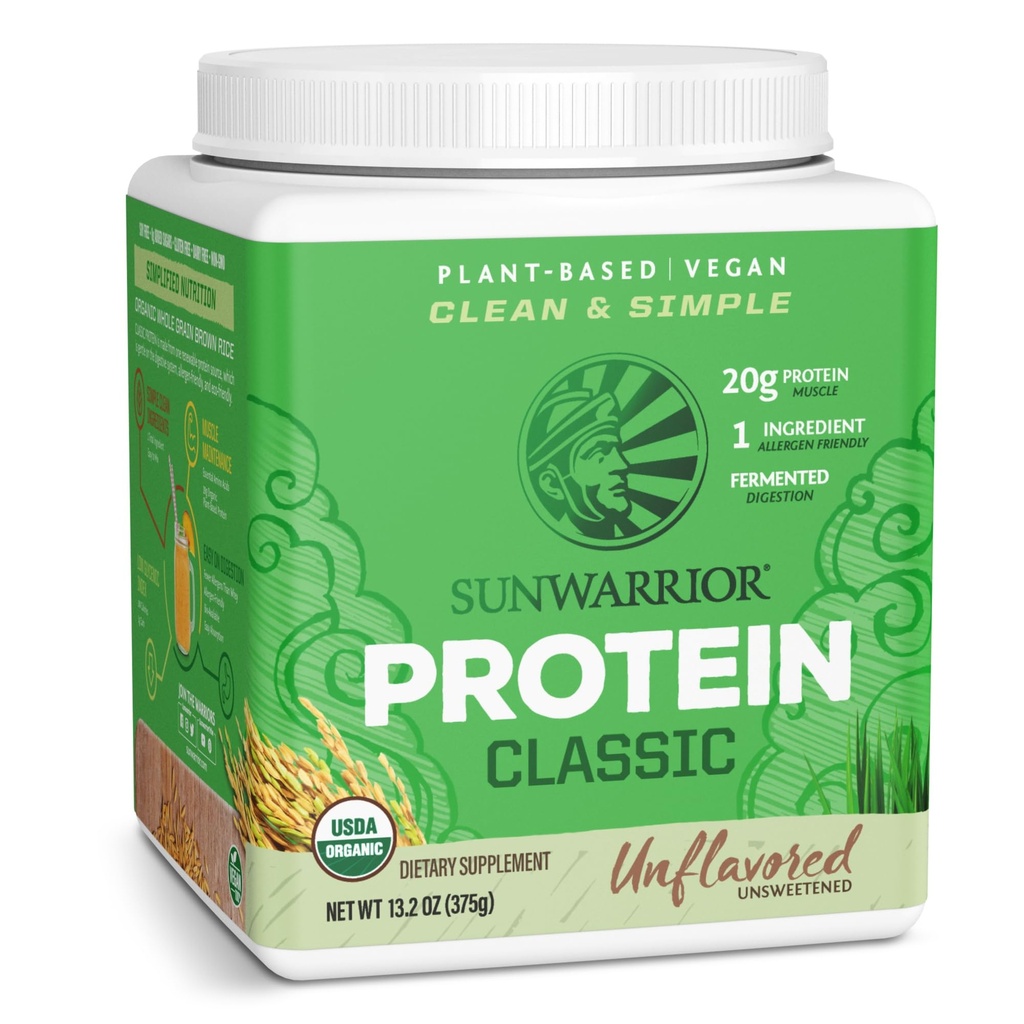 Poudre de protéines de riz brun avec des acides bcaa et aminos Protéines brutes de riz Shake Gluten Free Low Carb Dairy Free.
