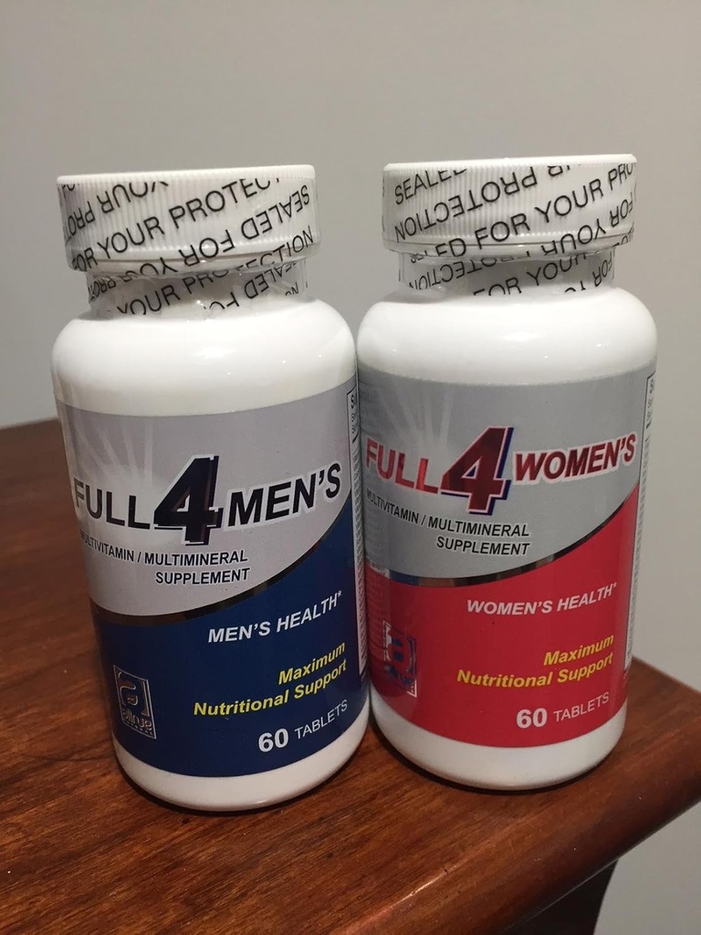 Set Full 4 Mens & Full 4 Womens Multivitamin/Multimineral Supplement Maximun Nutritional Support (120 Tablets) Complejo multivitaminico Hombre y Mujer