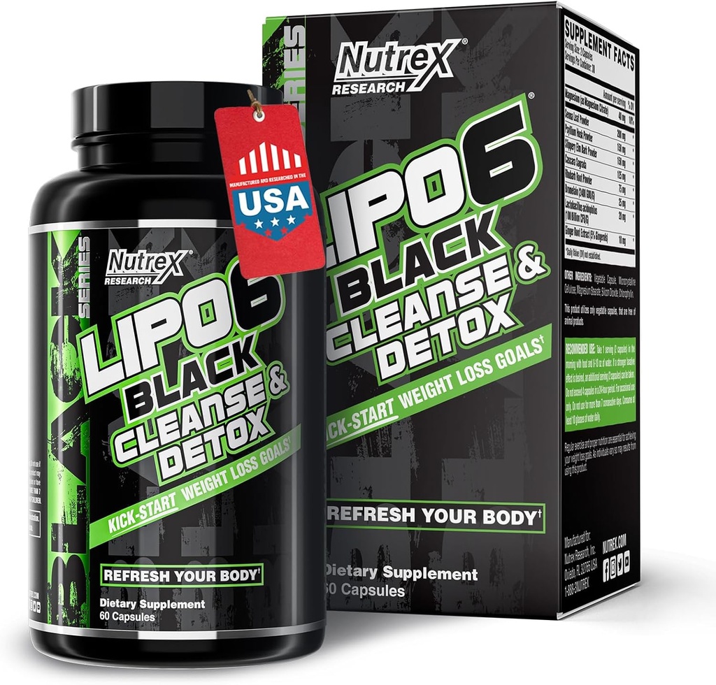 Recherche Nutrex Lipo-6 Nettoyer et détox pour la perte de poids et la santé digestive.