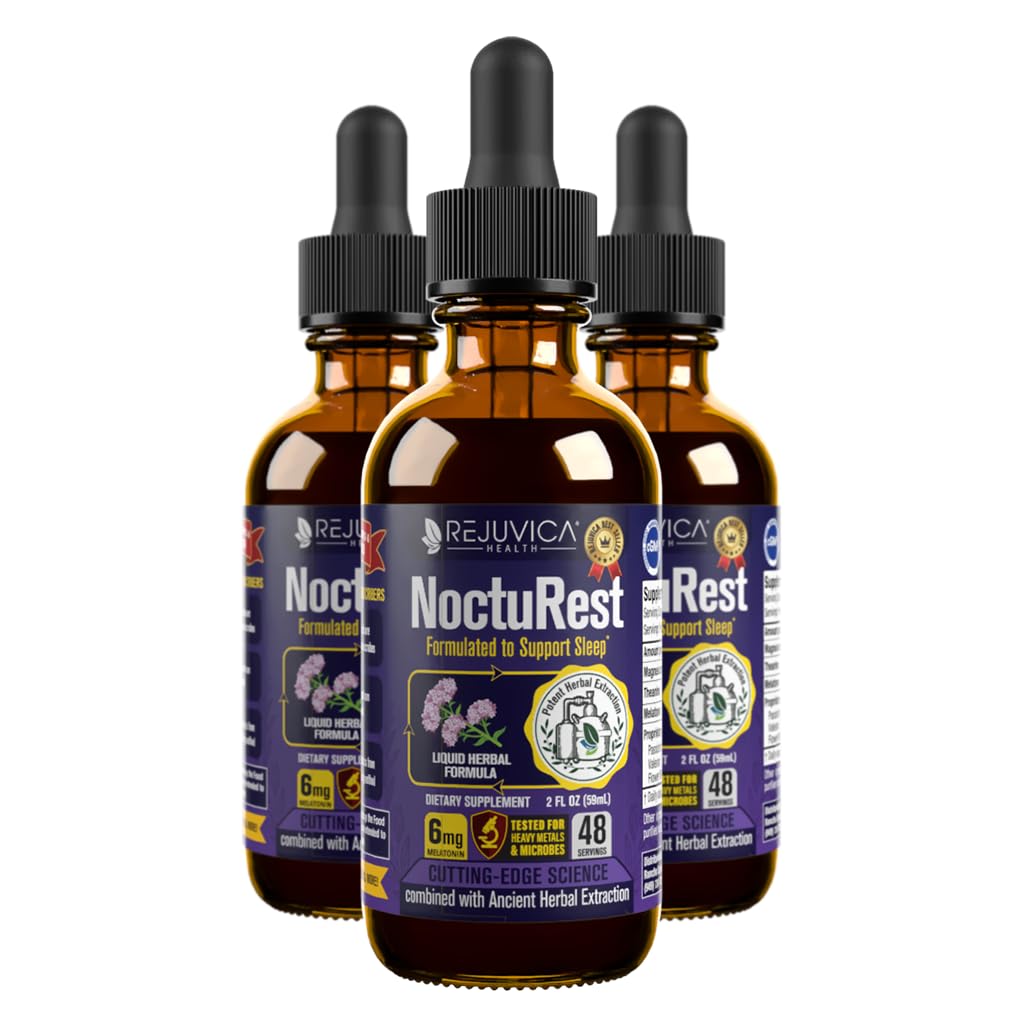 Supplément avancé de soutien du sommeil - Livraison liquide pour une meilleure absorption - Mélatonine, Magnésium, Théanine, Valérie, Passionflower, Camomile & More!