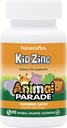 NaturesPlus Animal Parade KidZinc, Tangerine Flavor - 90 Lozanges en forme d'animal, boîte de 3 - Zinc chélaté biologique - végétalien, sans gluten - 270 portions totales