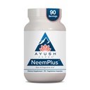 Ayush Herbs Neem Plus - Santé digestive pour les femmes et les hommes, Supplément de soutien pour la santé de l'estomac et de la peau, Soutien immunitaire - 90 capsules végétariennes (1 comte)