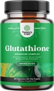 Supplément de glutathion brillant de peau avec chardon 1000mg - Glutathion Capsules de blanchiment de peau avec acide alpha lipoïque pour les soins du foie, le soutien énergétique et l'aide immunitaire - pour les hommes et les femmes - 60 Compte
