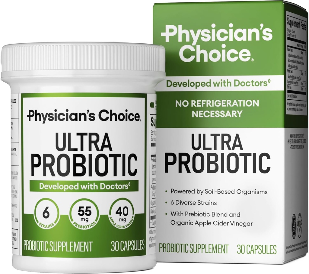Ultra Probiotic - 60B SBO Probiotic - 6 Strains - Soil Based - Advanced Probiotic Users - Probiotics for Women & Men - Digestive Health - Supports Occasional Constipation, Gas & Bloating