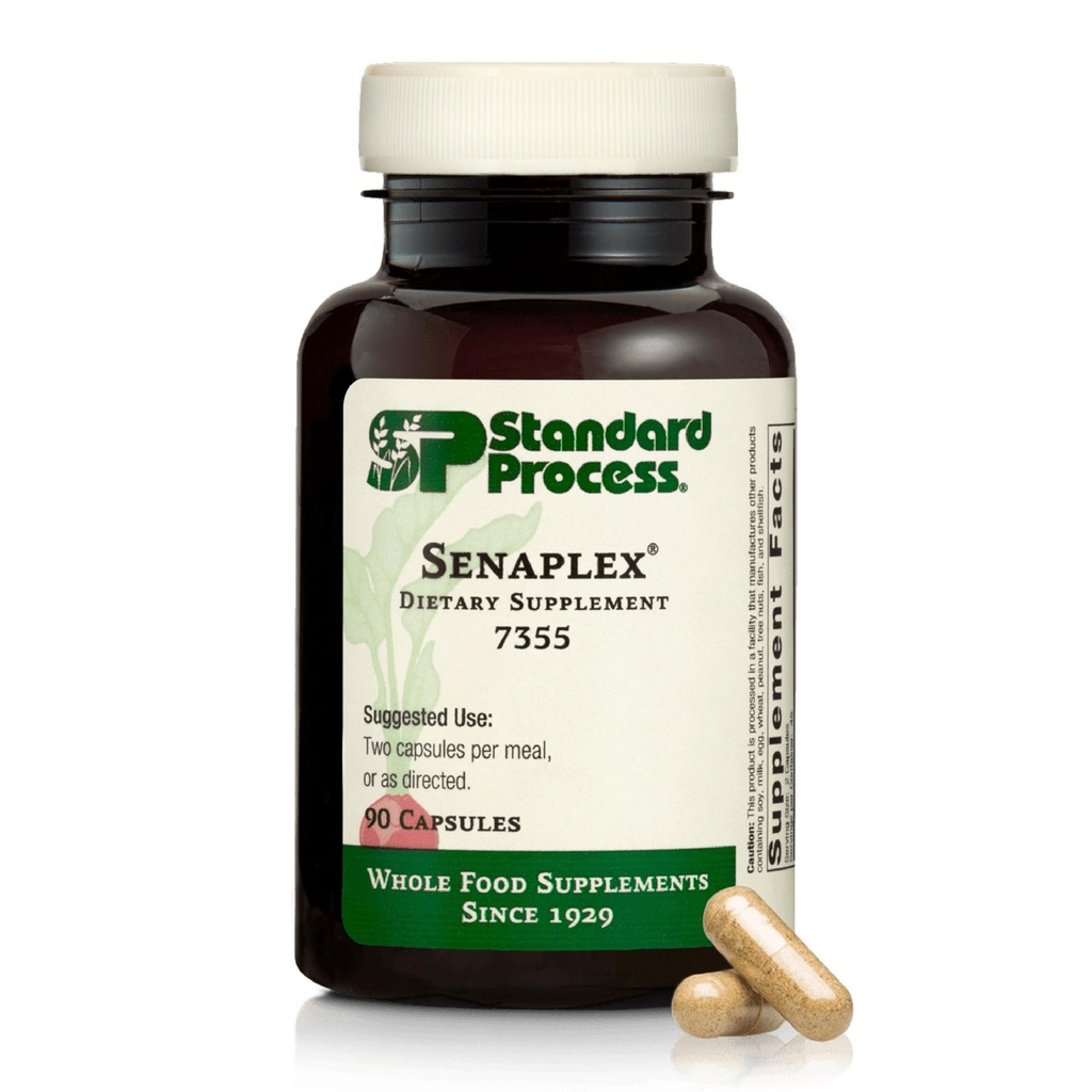 Processus standard Senaplex - Soutien du système nerveux avec Niacine, Vitamine B12 et B6 - Soutien à la santé cérébrale et cellulaire - Offre Activité antioxydante - Non-Dairy - 90 Capsules (45 portions)