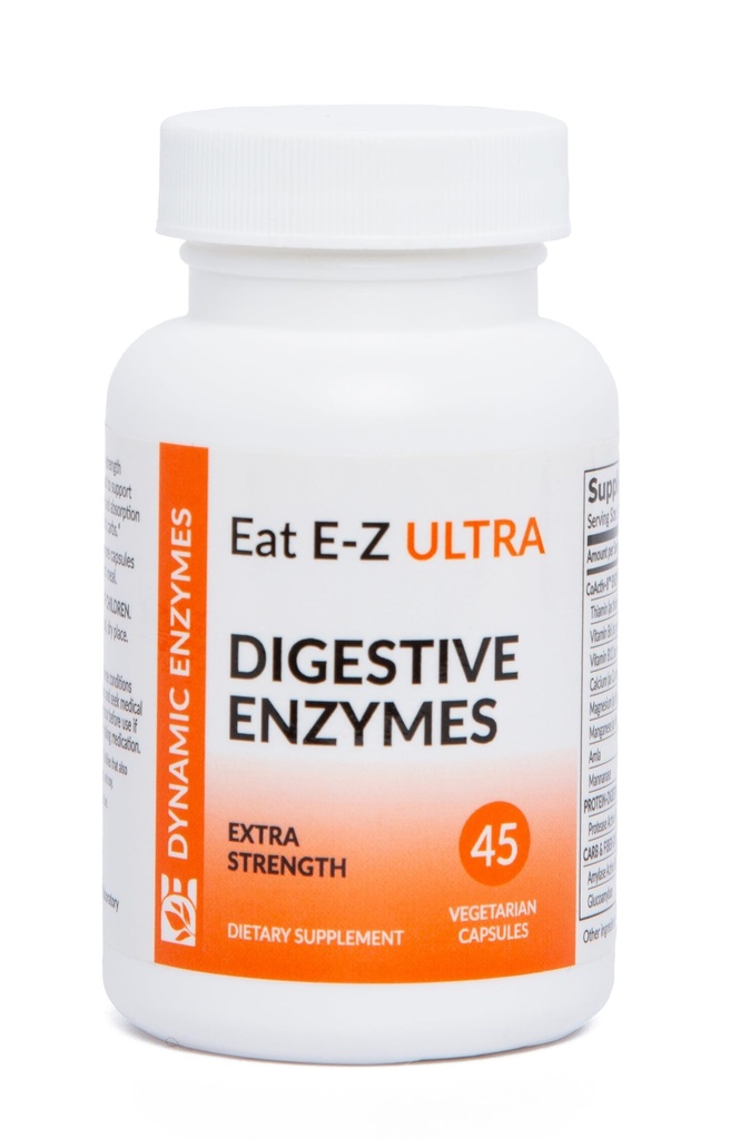 Mangez E-Z Ultra (45 comte) Enzymes digestifs pour la santé des Guts; Anti-flux; Enzyme digestive pour le soutien immunitaire
