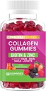 Collagen Gummies végétaliens, baies mixtes Flavor, 60 Gummies, soutient cheveux, peau, ongles, articulations
