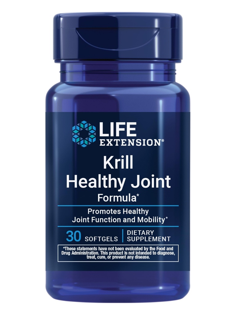 Durée de vie Krill Formule articulaire saine, Huile de Krill, acide hyaluronique, l'astaxanthine caroténoïde pour articulations saines, corps sain, sans gluten, non-OGM, 30 softgels