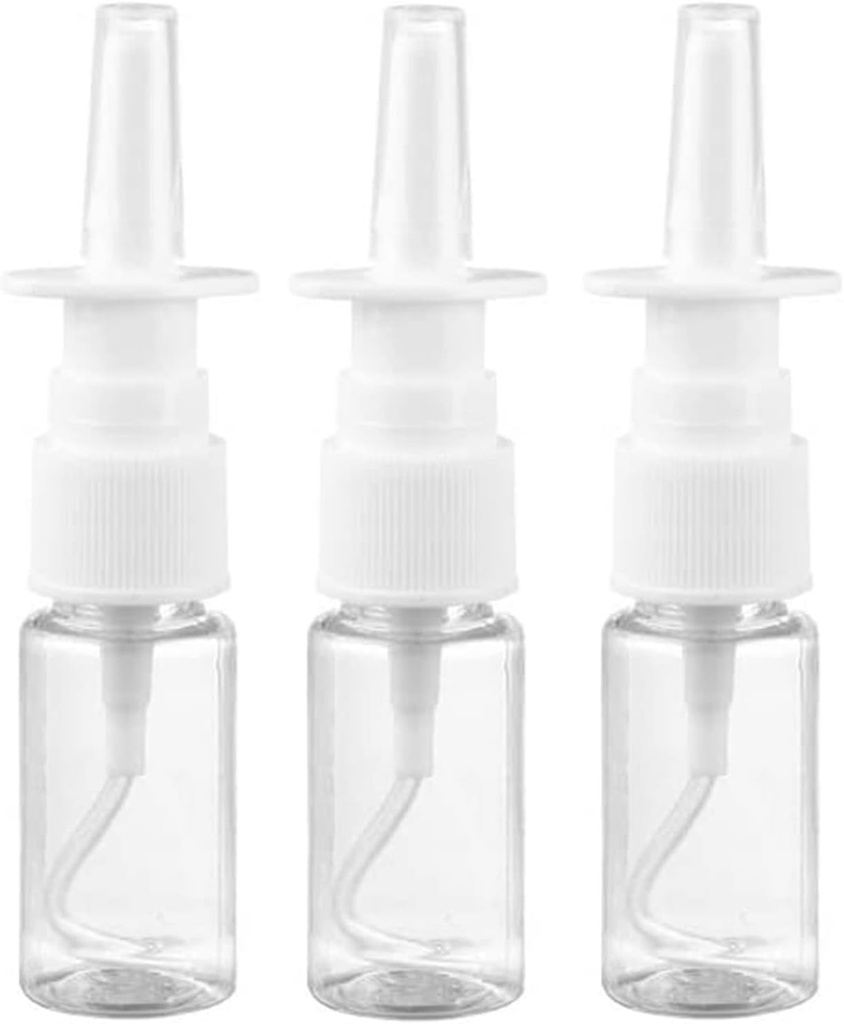 Medsuo 3pcs 10ml Nasal Spray Bottles Mist Spray Bottle Clear Empty Rhinitis Care Sprayer Direct Spray Container for Saline Essential Oils